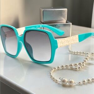 GUESS Turqoise and Gold Women's Sunglasses